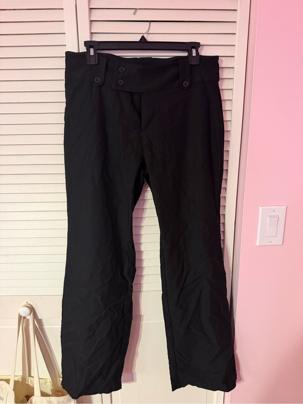 Men's Black Straight-Leg Pants